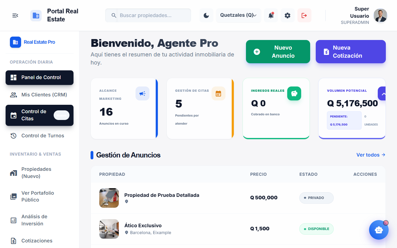 Portal Pro Dashboard